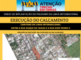 Calçamento da Linha Internacional