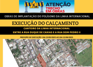 Calçamento da Linha Internacional