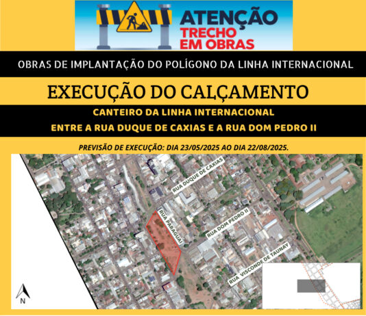 Calçamento da Linha Internacional