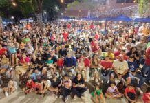 Com praça lotada, Natal dos Sonhos é aberto em Ponta Porã